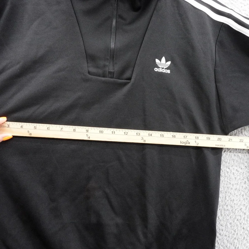 Adidas Originals Funnelneck‎ Track Jacket Small Black Men 1/4 Zip Pullover NWT
